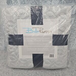 Bella‎ Russo Flannel Throw Blanket Dreamer's Collection Soft 50 in x 60 in